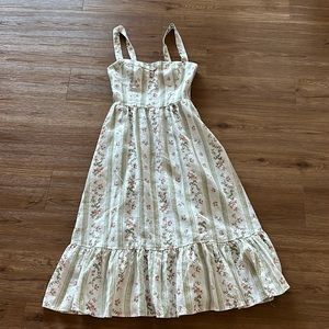Reformation Maegan Linen Midi Dress Size 4
